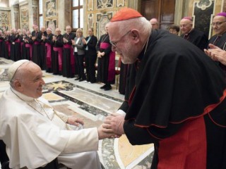 Đức Hồng Y Reinhard Marx và các Giám mục  Đức hội kiến Đức Thánh Cha Phanxicô tại Vatican, ngày 17 tháng 11 năm 2022  (Ảnh: Truyền thông Vatican)