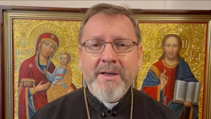 Ảnh chụp màn hình từ một trong những tin nhắn video hàng ngày của Đức Tổng Giám mục Sviatoslav Shevchuk