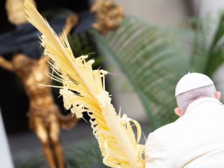 Đức Thánh Cha Phanxicô chủ sự Thánh lễ Chúa Nhật Lễ Lá tại Quảng trường Thánh Phêrô hôm Chúa nhật, ngày 2 tháng Tư (Ảnh: Daniel Ibanez/ CNA)