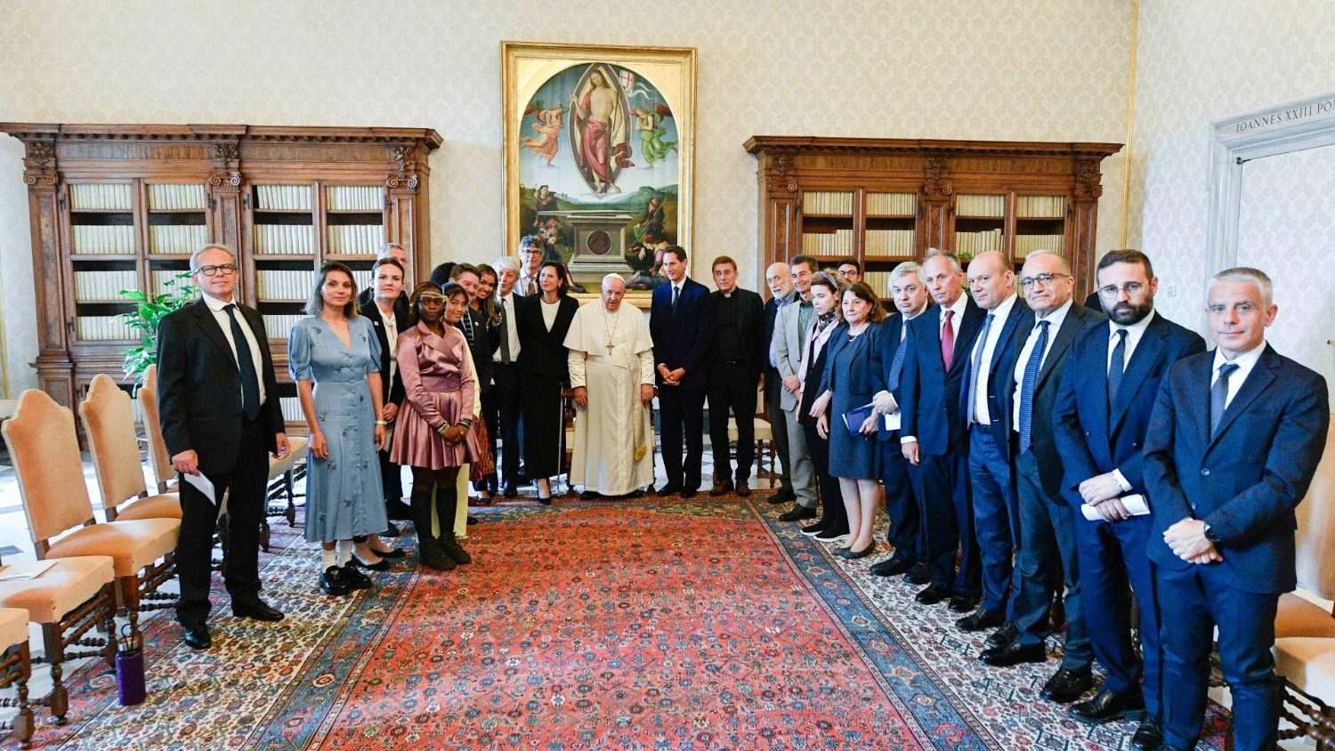 Đức Thánh Cha tiếp kiến ban tổ chức và các tham dự viên tham gia sự kiện Green&Blue Festival (Ảnh: Truyền thông Vatican )