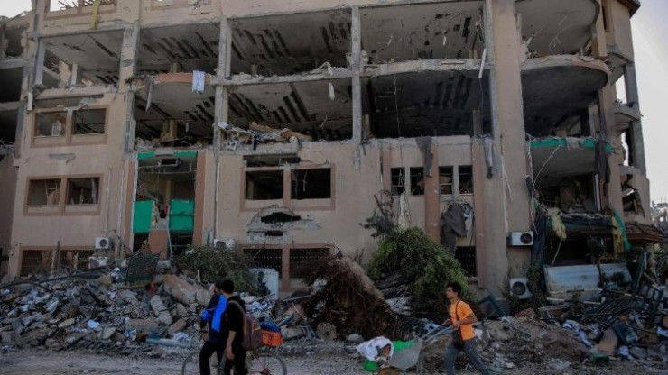 Sự tàn phá ở Dải Gaza (Ảnh: AFP)