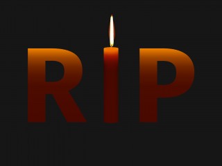 rip-text-rest-in-peace-with-burning-candle-as-i-illustration-on-death-and-funeral-theme-with-dark-background-vector