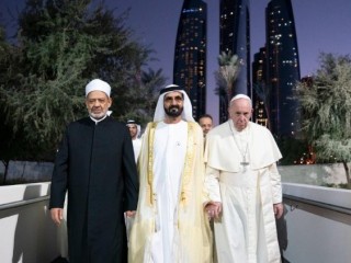 Đức Thánh Cha Phanxicô và Đại Imam của Al-Azhar, Ahmad al-Tayyeb (trái) trong chuyến viếng thăm UAE vào tháng 2 năm 2019 (Ảnh: ANSA)