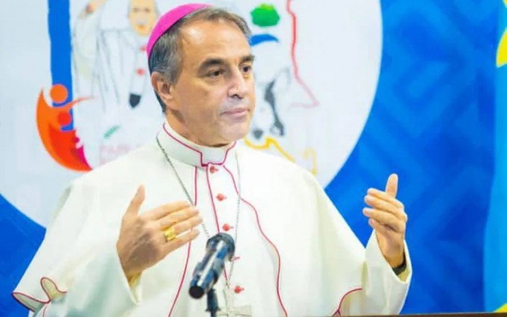 Đức Tổng Giám mục Ettore Balestrero trong cuộc họp báo ngày 12 tháng 1 (Ảnh: CENCO)