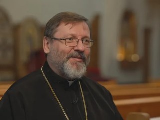 Đức Tổng Giám mục Sviatoslav Shevchuk, Tổng Giám mục Địa phận Kyiv–Galicia và là người đứng đầu Giáo hội Công giáo Hy Lạp Ukraine  (Ảnh chụp màn hình / EWTN News Nightly)