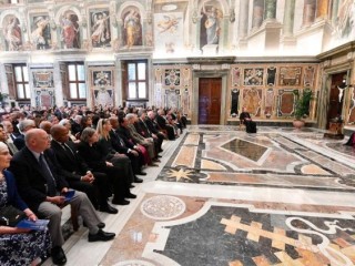 Cuộc gặp gỡ của Đức Thánh Cha với các tham dự viên tham gia Hội nghị Thế giới về Tinh thần Huynh đệ Nhân loại (Ảnh: Truyền thông Vatican Media)