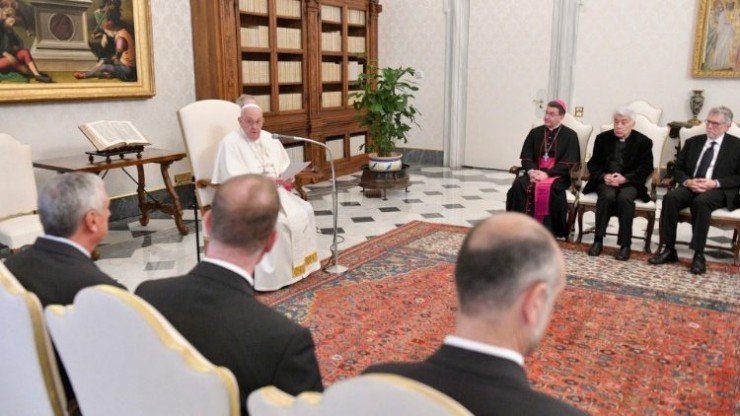Đức Thánh Cha Phanxicô gặp gỡ Quỹ Blanquerna tại Điện Tông Tòa, Vatican (Ảnh: Truyền thông Vatican)