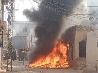 Hình ảnh một vụ c tấn công có chủ đích vào một cơ sở của một Kitô hữu ở Pakistan vào ngày 25 tháng 5, được đăng lên X (Ảnh: X)