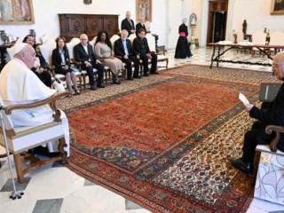 Đức Thánh Cha Phanxicô gặp gỡ các thành viên của Hội đồng Giáo hội Amazon (CEAMA) và Mạng lưới Giáo hội Pan-Amazonian (REPAM) tại Vatican hôm thứ Hai, ngày 3 tháng 6 năm 2024 (Ảnh: Truyền thông Vatican)