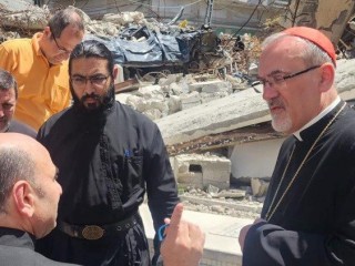 Đức Hồng Y Pizzaballa thăm Gaza (Ảnh: Vatican News)