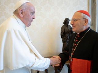 Đức Thánh Cha Phanxicô với Đức Thượng Phụ Sako năm 2023 (Ảnh: Vatican News)