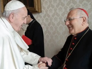 Đức Thánh Cha Phanxicô với Đức Hồng y Louis Raphael Sako năm 2020 (Ảnh: Truyền thông Vatican)