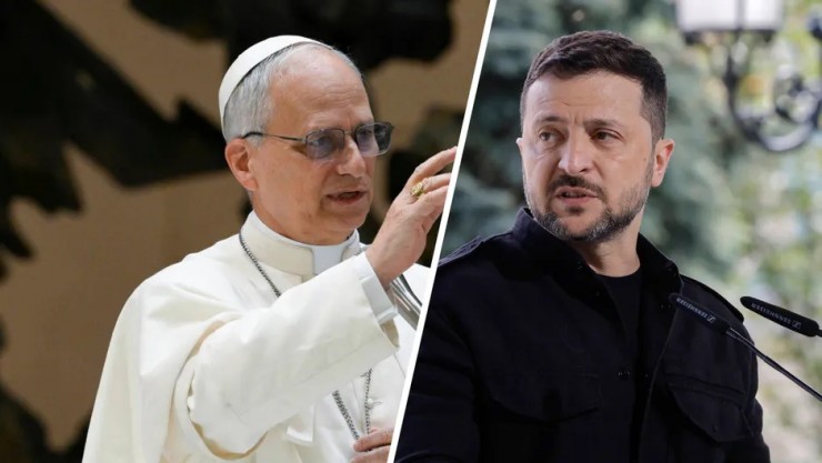 Đức Thánh Cha Lêô XIV và Tổng thống Ukraina Volodymyr Zelensky đã có cuộc điện đàm sau lời kêu gọi hòa bình (Ảnh: © PAP)