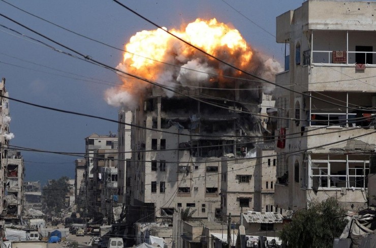 Hậu quả của cuộc không kích của Israel vào Thành phố Gaza (Ảnh: Vatican News)