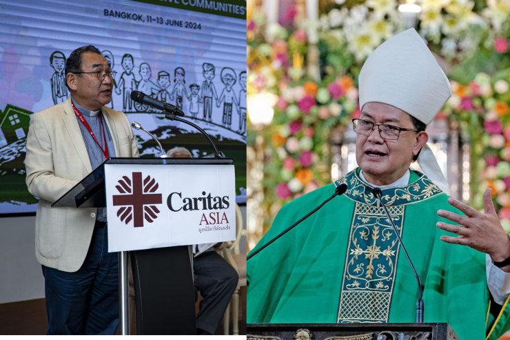Đức Hồng y Isao Kikuchi Địa phậnTokyo, Chủ tịch Caritas Quốc tế (trái), và Đức Hồng y Pablo Virgilio David Địa phận Kalookan, Phó Chủ tịch Liên Hội đồng Giám mục Á Châu (phải), đã đưa ra các thông điệp riêng biệt trong lễ khai mạc Mùa Sáng tạo 2025, nhấn mạnh mối liên hệ giữa cuộc hoán cải môi sinh, công lý xã hội và cuộc chiến chống vấn nạn tham nhũng