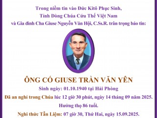 VPT04125 - CÁO PHÓ ÔNG CỐ CHA NGUYỄN VĂN HỘI