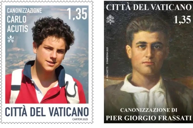 Con tem của hai vị thánh tương lai Carlo Acutis và Pier Giorgio Frassati sẽ có giá trị 1,35 euro (1,60 đô la) mỗi con (Ảnh: Truyền thông Vatican)