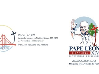Logo và khẩu hiệu cho các chuyến viếng thăm Thổ Nhĩ Kỳ và Lebanon của Đức Thánh Cha Lêô XIV (Ảnh: Vatican News)