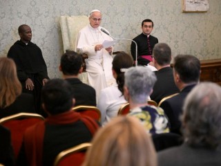 Đức Thánh Cha Lêô XIV gặp gỡ Mạng lưới Cầu nguyện Toàn cầu của Đức Giáo hoàng (Ảnh @Truyền thông Vatican)