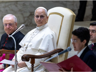 Đức Thánh Cha Lêô XIV trong buổi tiếp kiến ​​chung hàng tuần tại Vatican vào ngày 4 tháng 2 năm 2026 (Ảnh: Daniel Ibáñez/ EWTN News)