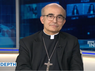 Đức Giám mục Abdallah Elias Zaidan bày tỏ lo ngại về tác động của chiến tranh đối với thường dân trong cuộc phỏng vấn với chương trình “EWTN News In Depth” vào ngày 11 tháng 3 năm 2026| Nguồn: “EWTN News In Depth”/Ảnh chụp màn hình