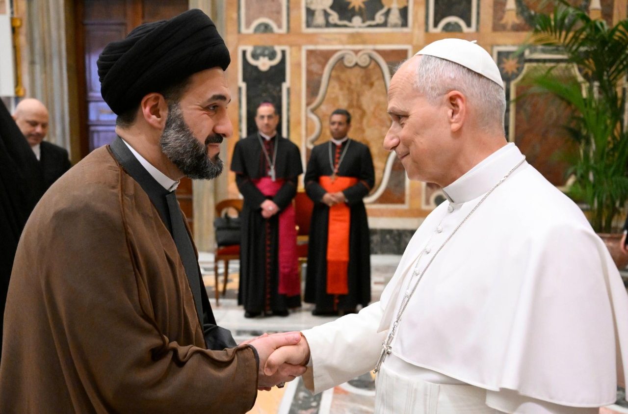 Đức Thánh Cha Lêô XIV gửi lời chào đến các thành viên tham dự hội thảo liên tôn tại Vatican (Ảnh @Truyền thông Vatican)