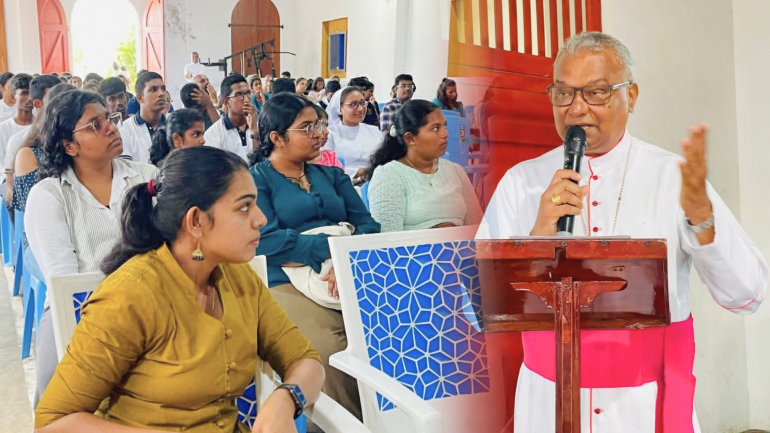 Giám mục Raymond Wickramasinghe khai mạc hội thảo “Tái khám phá nhân tính trong kỷ nguyên trí tuệ nhân tạo” tại Giáo phận Galle, Sri Lanka, vào ngày 6 tháng 6 năm 2026 (Ảnh: RVA)