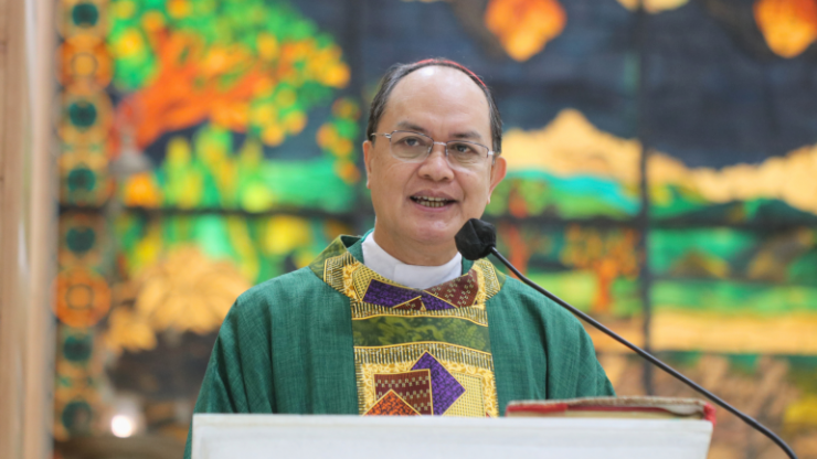 Đức Hồng y Pablo Virgilio David chủ sự Thánh lễ Sai đi tại Nhà thờ Chính tòa Chúa Chiên Lành ở Thành phố Quezon vào ngày 13 tháng 9, khép lại Đại hội Thừa sai Kỹ thuật số Công giáo Châu Á kéo dài 4 ngày (Ảnh: RVA)