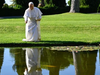 Đức Thánh Cha Lêô XIV khánh thành Làng Laudato Sì ở Castel Gandolfo (Ảnh: Truyền thông Vatican)